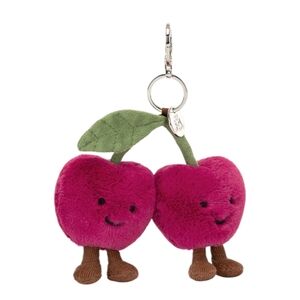 NWT Cherry Plush Bag Charm Keychain